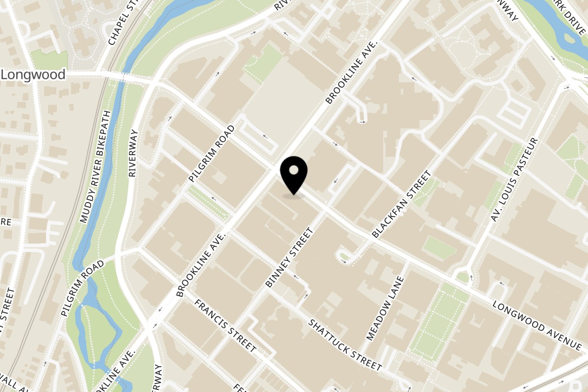 Map showing the location of WOW TIKKA Longwood on 350 Longwood Ave in Boston